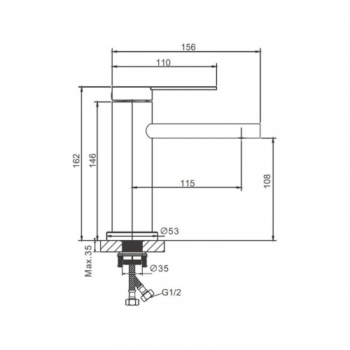 Смеситель для раковины Belz B813-5 B10813-5 цвет Брашированное золото