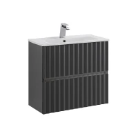 Тумба под раковину Art&Max Elegant 60 AM-ELEGANT-600-2C-SO-GM-LED подвесная цвет Серый матовый
