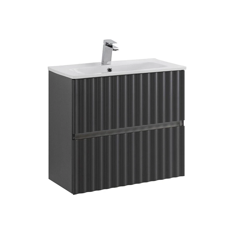 Тумба под раковину Art&Max Elegant 60 AM-ELEGANT-600-2C-SO-GM-LED подвесная цвет Серый матовый