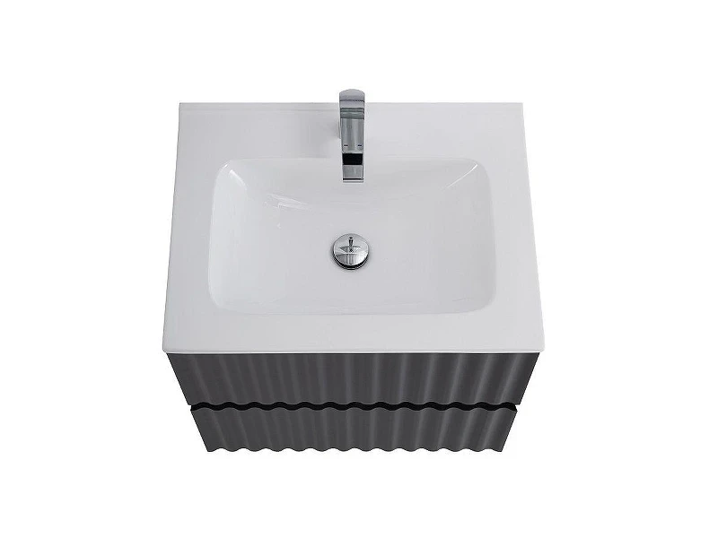Тумба под раковину Art&Max Elegant 60 AM-ELEGANT-600-2C-SO-GM-LED подвесная цвет Серый матовый