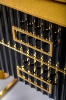 Тумба под раковину Boheme Armadi Art Monaco 100 866-100-BG Черный глянец Золото МДФ / ЛДСП