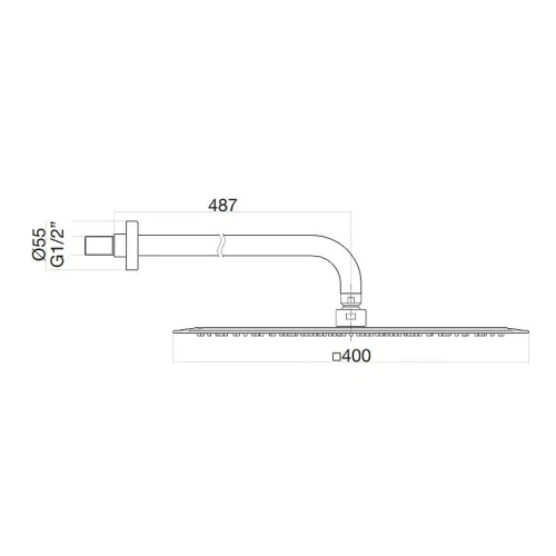 Верхний душ Fiore 30CR8652 цвет Хром