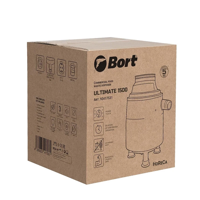 Измельчитель пищевых отходов Bort Ultimate 1500 93417531 1125 Вт