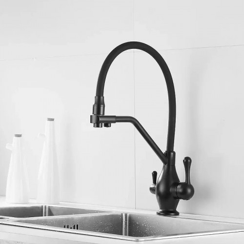 Смеситель для кухни Rose R858H цвет Черный