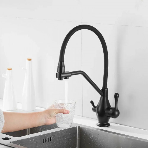 Смеситель для кухни Rose R858H цвет Черный