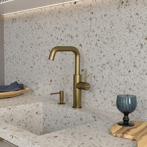 Смеситель для кухни WasserKRAFT A8587 цвет Золото матовое