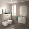 Комплект унитаза с инсталляцией Ideal Standard Tesi Aqua Blade TT00002/121A6 с сиденьем Микролифт и Черной матовой клавишей смыва фарфор подвесной