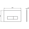 Комплект унитаза с инсталляцией Ideal Standard Tesi Aqua Blade TT00002/121A6 с сиденьем Микролифт и Черной матовой клавишей смыва фарфор подвесной