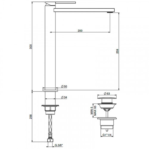Смеситель для раковины Gattoni Color 8048/80C0 Хром