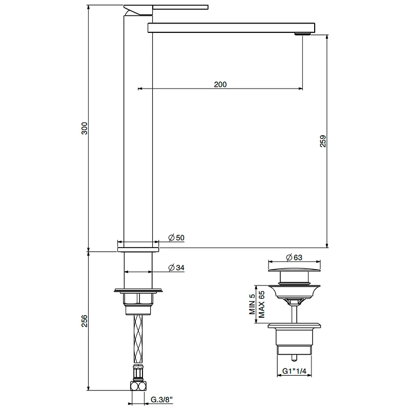 Смеситель для раковины Gattoni Color 8048/80C0 Хром