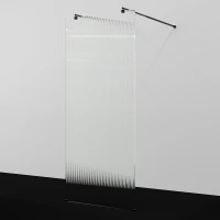 Душевая перегородка WasserKRAFT Vechte 90 60W39MB-FL профиль Черный стекло рифленое