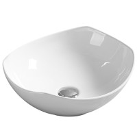Раковина SantiLine 41 SL-1026 Белая фаянс накладная