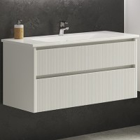 Тумба с раковиной SanVit Рольф 2 120 krolf2120 подвесная Белый глянец МДФ / ЛДСП