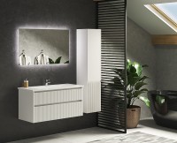 Тумба с раковиной SanVit Рольф 2 120 krolf2120 подвесная Белый глянец МДФ / ЛДСП
