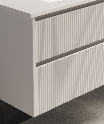 Тумба с раковиной SanVit Рольф 2 120 krolf2120 подвесная Белый глянец МДФ / ЛДСП