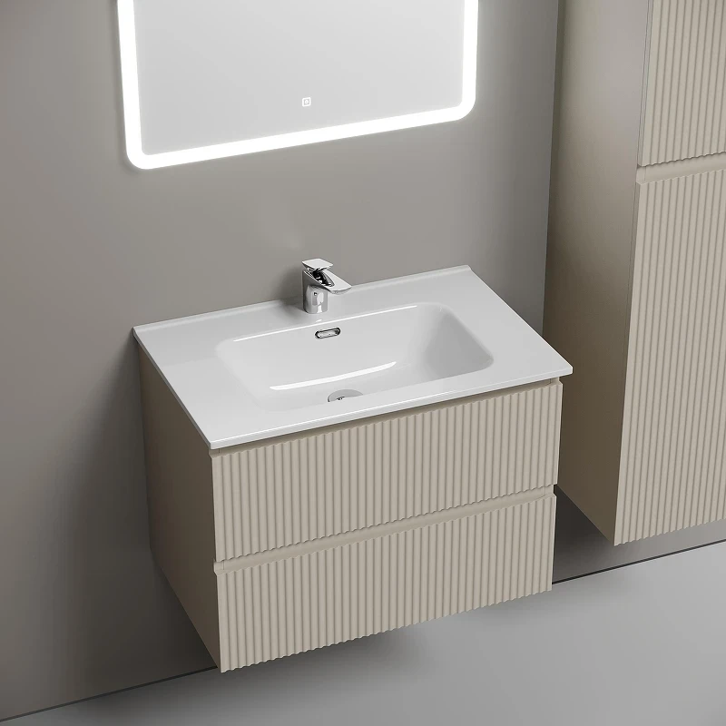 Тумба с раковиной Sancos Snob R 70 SNR70CE+Ceramicanova Element 70 CN7007 подвесная Beige Soft