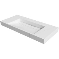 Раковина Boheme Armadi Art Flat 100 859-100-CLCT Белый мрамор искусственный камень (литьевой мрамор) подвесная