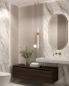 Раковина Boheme Armadi Art Flat 100 859-100-CLCT Белый мрамор искусственный камень (литьевой мрамор) подвесная