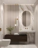 Раковина Boheme Armadi Art Flat 100 859-100-CLCT Белый мрамор искусственный камень (литьевой мрамор) подвесная