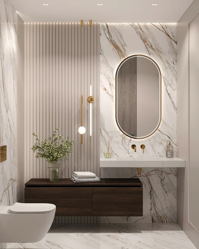 Раковина Boheme Armadi Art Flat 100 859-100-CLCT Белый мрамор искусственный камень (литьевой мрамор) подвесная