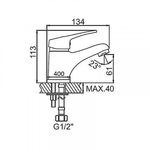 Смеситель для раковины D-Lin D110309-2 цвет  Хром