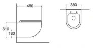 Унитаз с инсталляцией WellWant Aura WWU01122B + Grohe Rapid SL 38811KF0 с сиденьем Микролифт и Черной матовой клавишей смыва