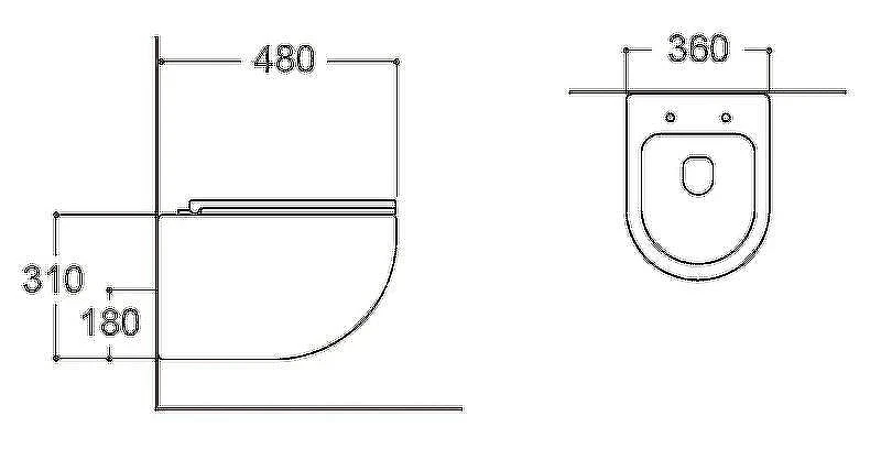 Унитаз с инсталляцией WellWant Aura WWU01122B + Grohe Rapid SL 38811KF0 с сиденьем Микролифт и Черной матовой клавишей смыва