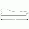 Зеркало Evoform Exclusive Floor 204х114 BY 6172 с фацетом в багетной раме - Вензель серебряный 101 мм стекло