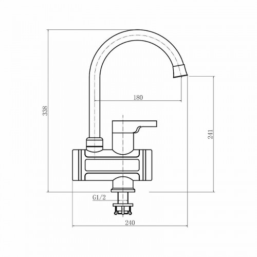 Смеситель для кухни Fashun A570 цвет Белый Хром