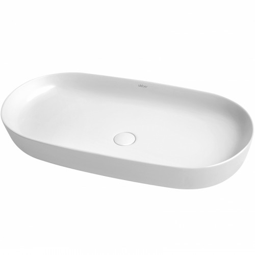 Раковина-чаша Abber Bequem 80 AC2110 Белая фаянс накладная
