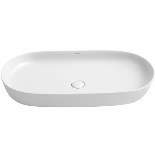 Раковина-чаша Abber Bequem 80 AC2110 Белая фаянс накладная