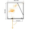 Душевой уголок Cezares Slider 100x100 SLIDER-AH-1-100-90/100-BR-Cr профиль Хром стекло бронзовое