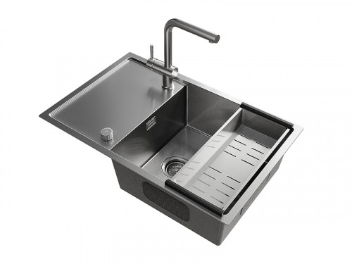 Смеситель для кухни Ulgran Steel US-022-001 цвет Брашированная сталь