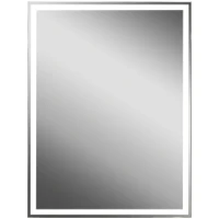 Зеркальный шкаф Континент Mirror Box black Led 60 МВК053 с подсветкой Черный МДФ / ЛДСП, стекло