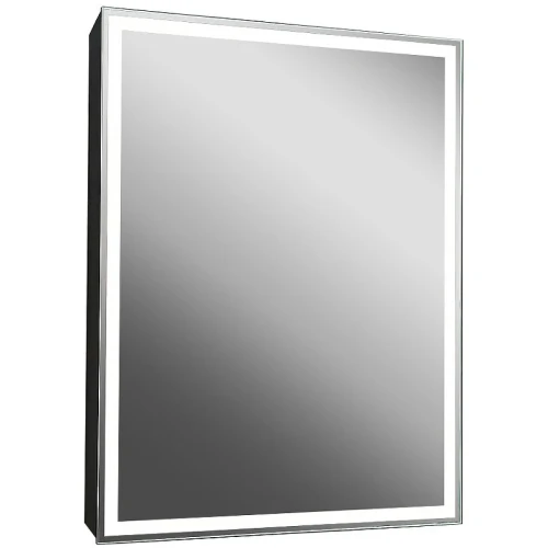 Зеркальный шкаф Континент Mirror Box black Led 60 МВК053 с подсветкой Черный МДФ / ЛДСП, стекло