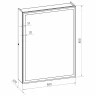 Зеркальный шкаф Континент Mirror Box black Led 60 МВК053 с подсветкой Черный МДФ / ЛДСП, стекло