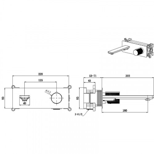 Смеситель для раковины Allen Brau Liberty 5.33004-00 Хром латунь встраиваемый