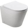 Комплект унитаза SantiLine SL-5020 со смывным бачком SL-02 с клавишей смыва Хром фаянс приставной