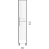 Шкаф пенал Corozo Терра 35 SD-00001325 Графит матовый МДФ / ЛДСП