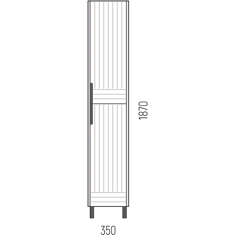 Шкаф пенал Corozo Терра 35 SD-00001325 Графит матовый МДФ / ЛДСП