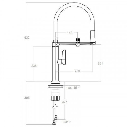 Смеситель для кухни Ramonsoler Kitchen Magnet 898801MCNC Никель брашированный