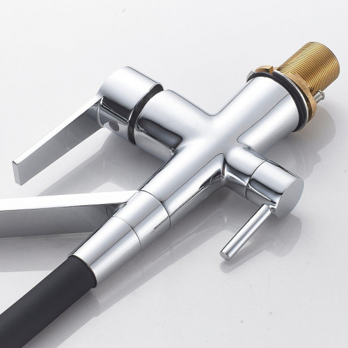 Смеситель для кухни Shevanik S278 цвет Хром Черный