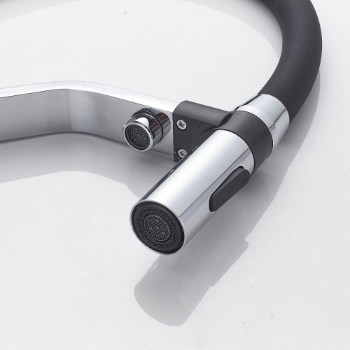 Смеситель для кухни Shevanik S278 цвет Хром Черный