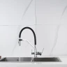 Смеситель для кухни Shevanik S278 цвет Хром Черный
