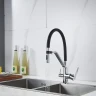 Смеситель для кухни Shevanik S278 цвет Хром Черный