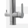 Кухонная мойка Ulgran Quartz Underground 500-07 Уголь со смесителем Swedbe Selene Plus 8440 Нержавеющая сталь Черный