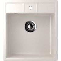 Кухонная мойка Ulgran Classic U-406-331 Белая искусственный камень (литьевой мрамор) встраиваемый