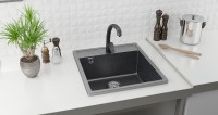 Кухонная мойка Ulgran Classic U-406-331 Белая искусственный камень (литьевой мрамор) встраиваемый