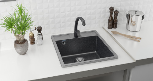 Кухонная мойка Ulgran Classic U-406-331 Белая искусственный камень (литьевой мрамор) встраиваемый