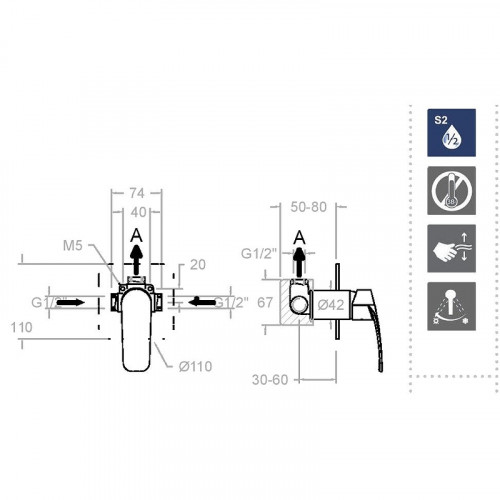 Смеситель для душа Ramonsoler New Fly 571801SNM Черный матовый